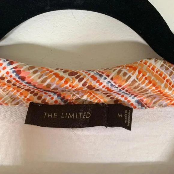 The Limited Top Women’s Medium Orange Satin Sleeveless Blouse Cowl Neck - Picture 2 of 6